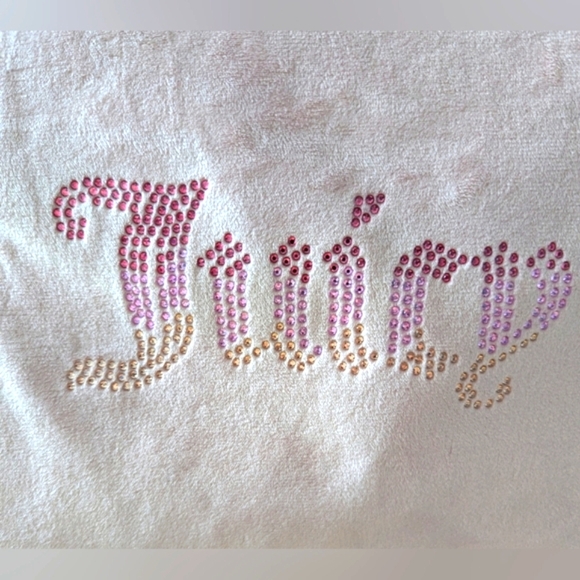 Juicy Couture Dusty Blush Pink Velour LARGE Big Spender Tote Bag/Purse - Picture 11 of 16